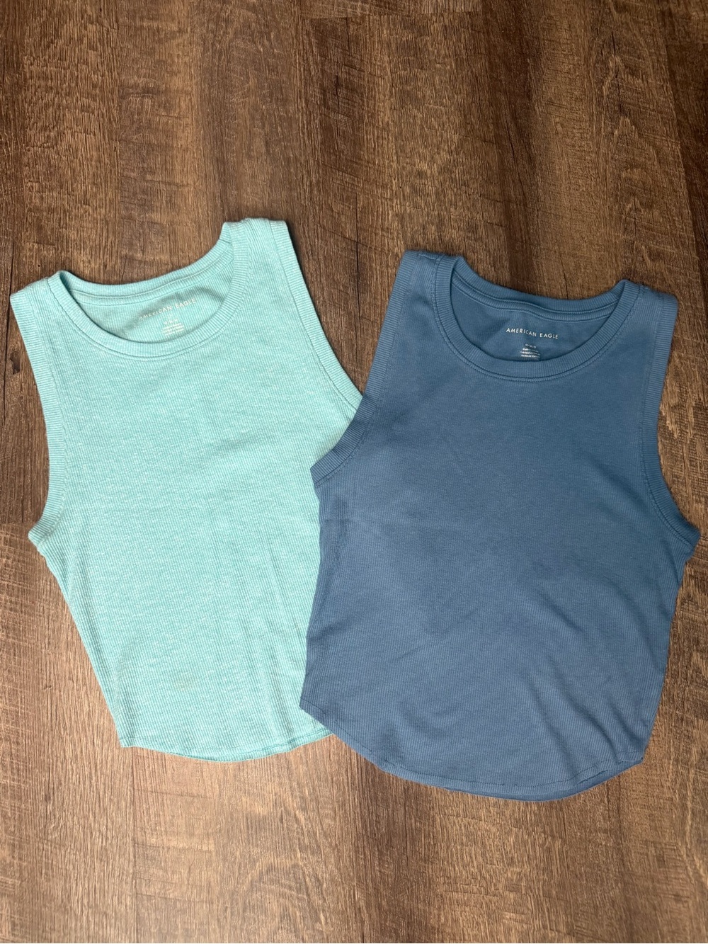 American Eagle Outfitters Tank Tops - Aqua and Slate Blue